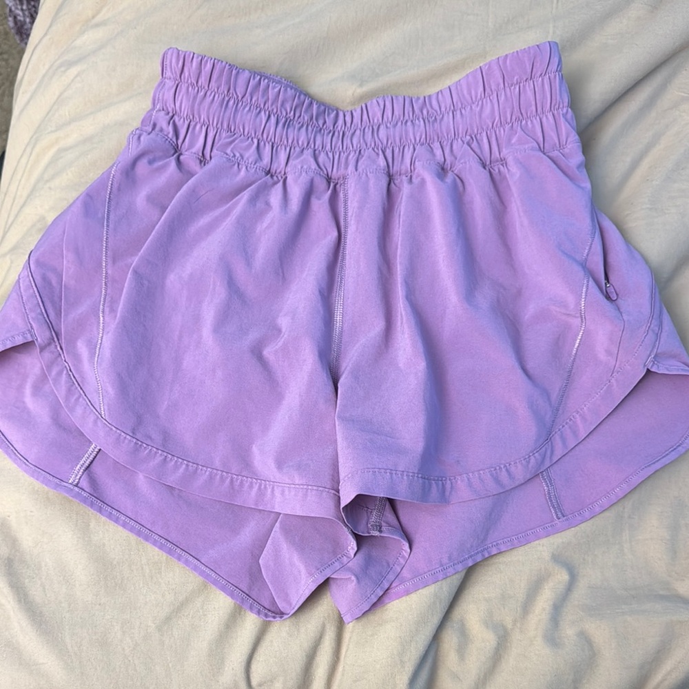 Lululemon track that 3” shorts wisteria purple size 4